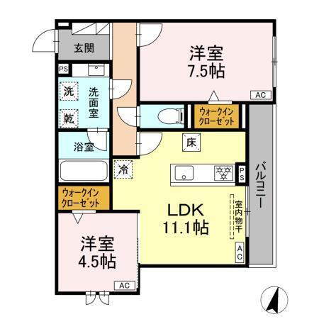 アメニティコート（103） 間取り図画像