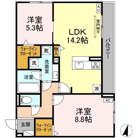 アメニティコート（202） 間取り図画像
