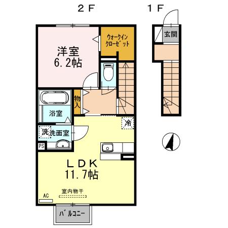 プランドール鳴尾（203） 間取り図画像