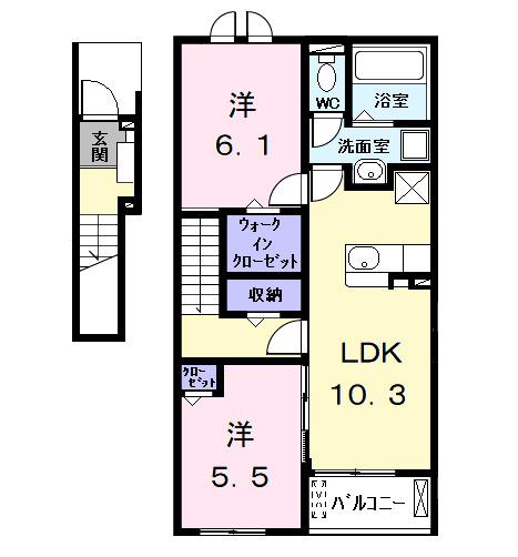 ヒカルサ名古屋港区大西Ⅰ（203） 間取り図画像