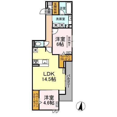 セレスティア苗代（302） 間取り図画像