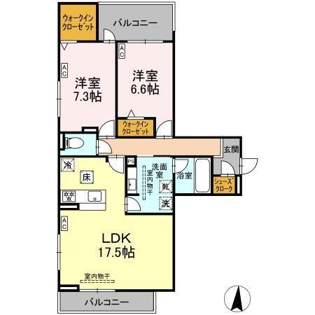 セレスティア檀溪通（102） 間取り図画像