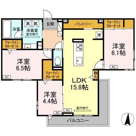 セレスティア檀溪通（201） 間取り図画像