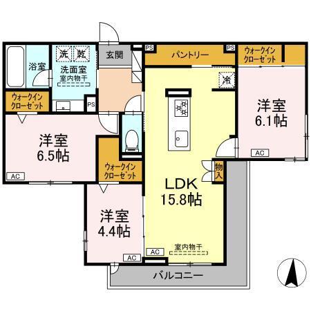 セレスティア檀溪通（301） 間取り図画像