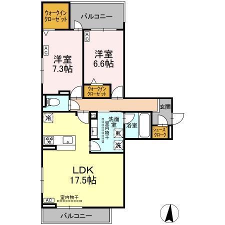 セレスティア檀溪通（302） 間取り図画像