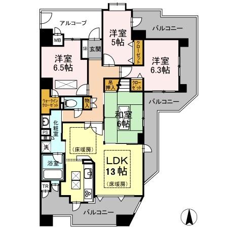 カルティア黒川（1003） 間取り図画像