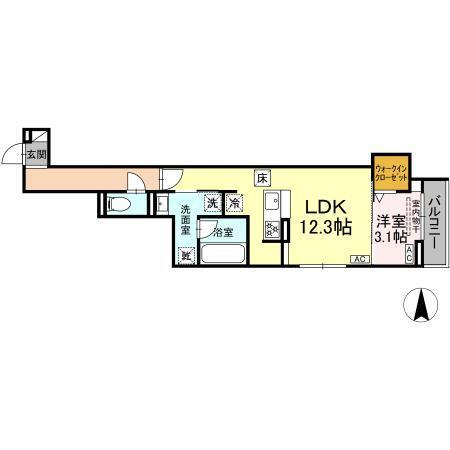 Urbana（102） 間取り図画像