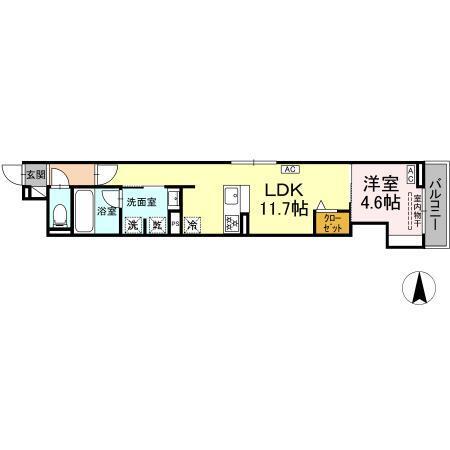 Urbana（301） 間取り図画像