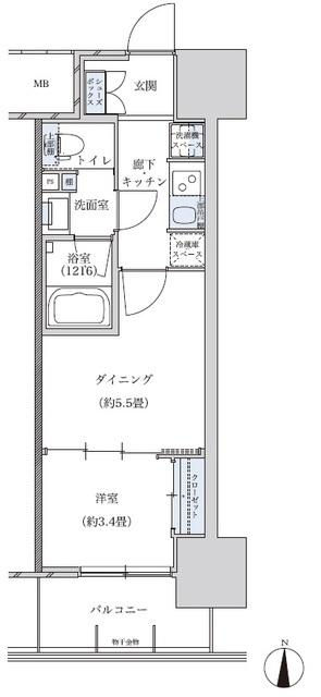 パークアクシス名古屋山王（507） 間取り図画像