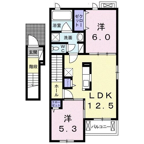 ベルコート高針Ａ（201） 間取り図画像