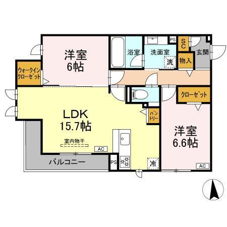 グラシオン（203） 間取り図画像