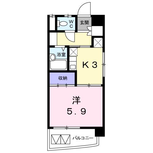 ドミール本城（107） 間取り図画像