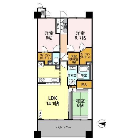 ライオンズガーデン千種アーススクエア（204） 間取り図画像
