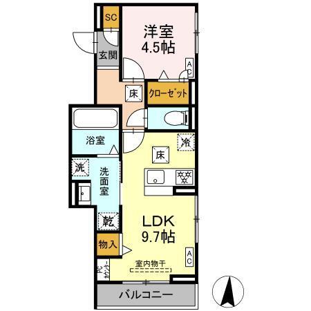 ルヴィータ大秋（102） 間取り図画像