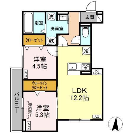 ルヴィータ大秋（203） 間取り図画像