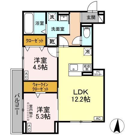ルヴィータ大秋（303） 間取り図画像