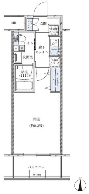 パークアクシス名古屋山王（1304） 間取り図画像