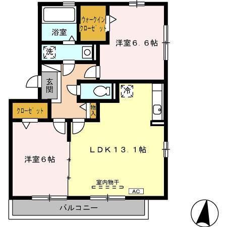 セジュール花萌（301） 間取り図画像