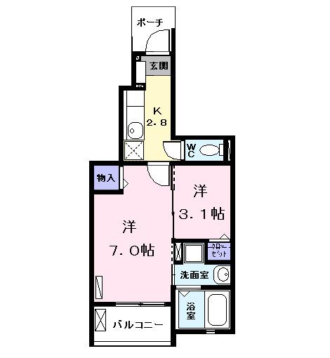 アンジュ　Ⅰ（102） 間取り図画像