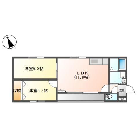 スクエア緑 間取り図画像