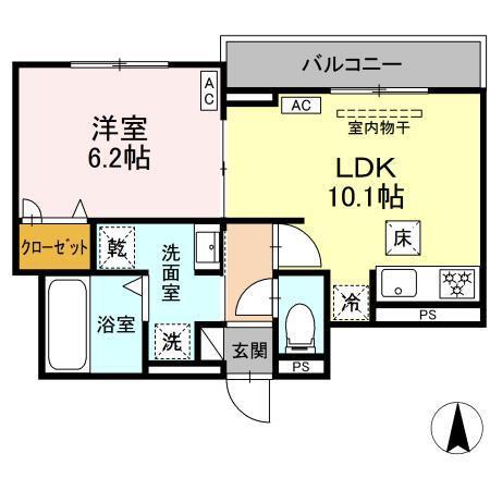 ルヴィータ剣町（101） 間取り図画像