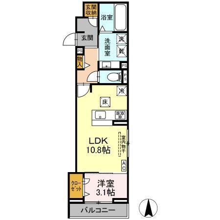 ルヴィータ剣町（102） 間取り図画像