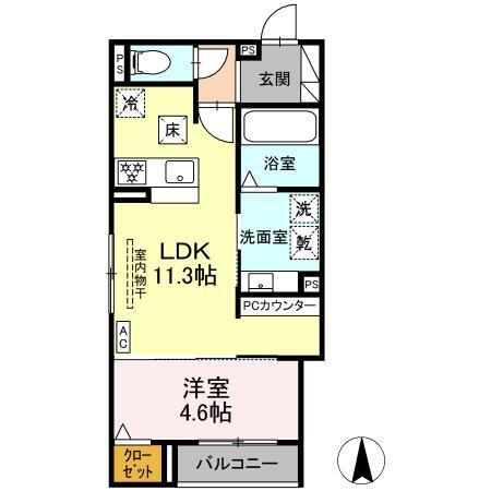 ルヴィータ剣町（103） 間取り図画像