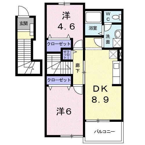 サンリット平手（201） 間取り図画像