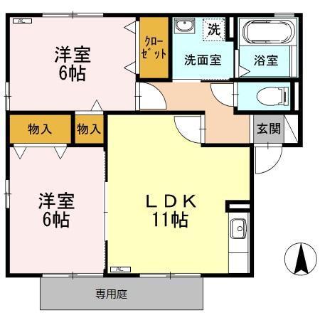 サン・パティオ　Ａ棟（102） 間取り図画像