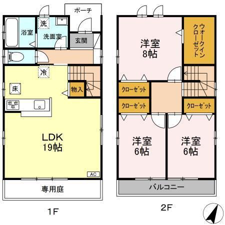 山花町貸家（1） 間取り図画像
