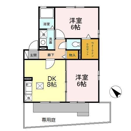 リラッサンテⅡ（101） 間取り図画像