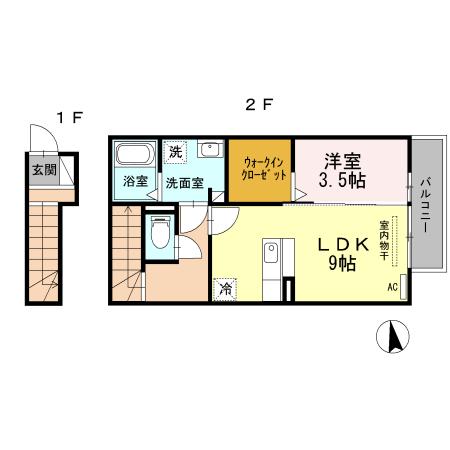 ソリウス新西（201） 間取り図画像