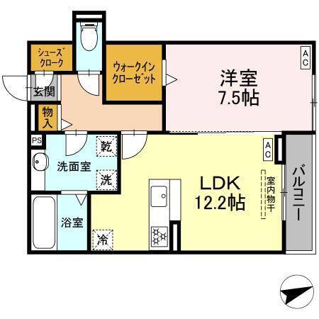 ルヴィータ広瀬（201） 間取り図画像