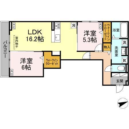 ルヴィータ広瀬（203） 間取り図画像