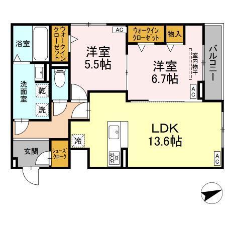 ルヴィータ広瀬（302） 間取り図画像
