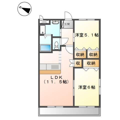 グランベールＡ 間取り図画像