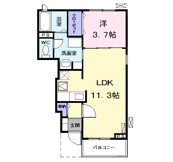 フィオーレ　Ⅲ（102） 間取り図画像