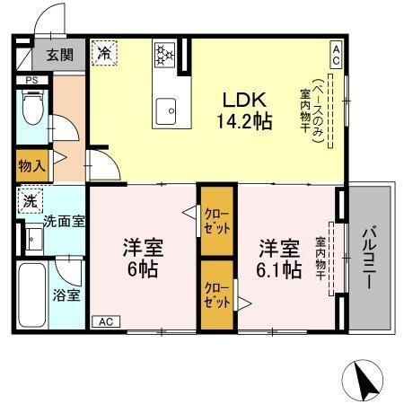 セレスティア唐山町（201） 間取り図画像