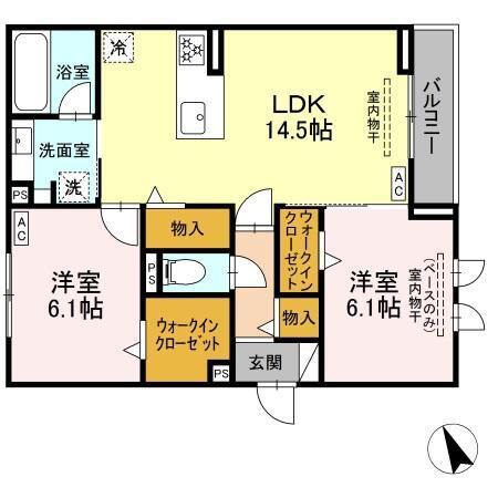 セレスティア唐山町（202） 間取り図画像