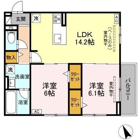 セレスティア唐山町（301） 間取り図画像