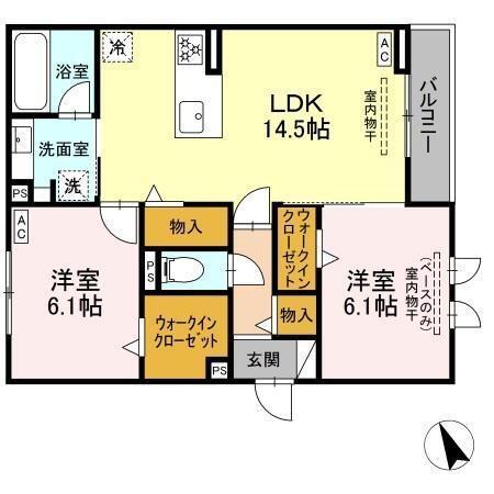 セレスティア唐山町（302） 間取り図画像