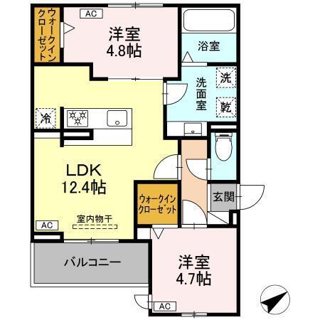 ルヴィータ川名（301） 間取り図画像
