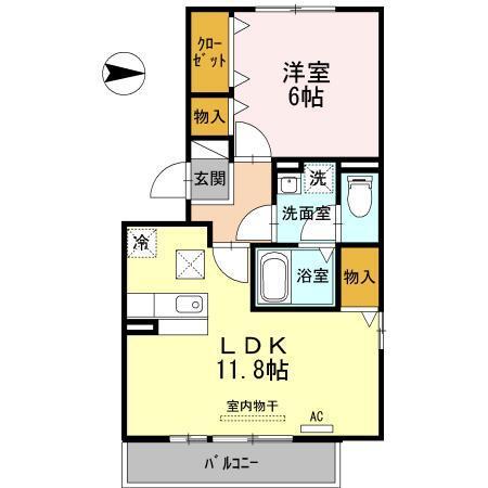 セジュール法華（101） 間取り図画像