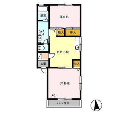 コーポセントラルビレッジⅡ（203） 間取り図画像