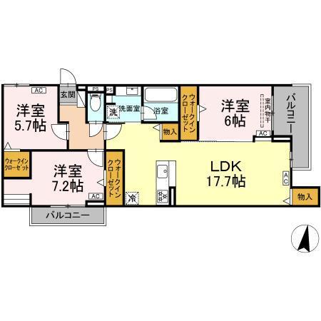 Century Grove 守山（205） 間取り図画像