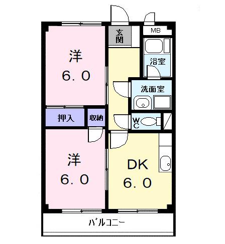 幸友ハイツ（202） 間取り図画像