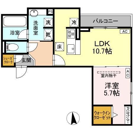 メラクラッツ（102） 間取り図画像