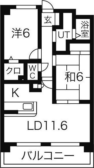 ガーデンイースト荒子（302） 間取り図画像