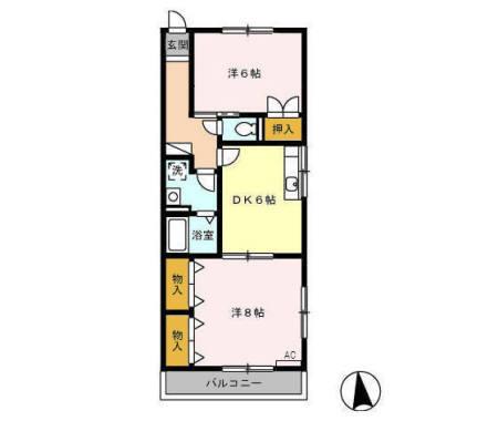 コーポセントラルビレッジⅡ（201） 間取り図画像