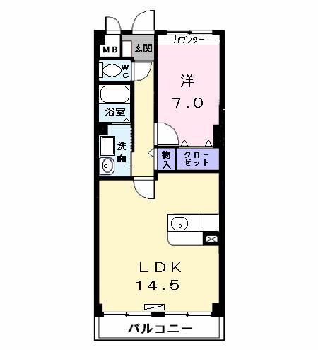 レジデンス佳世（202） 間取り図画像